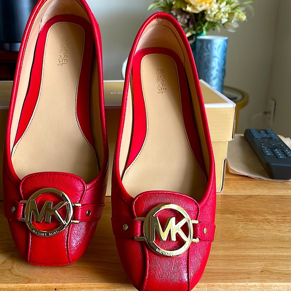 Michael kors Flats size 8 /Red